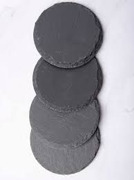 Round Slate Coaster - Set of 4